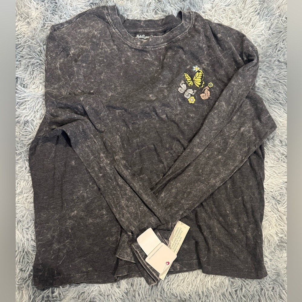 Rebellious One Dark Gray Long Sleeve Top